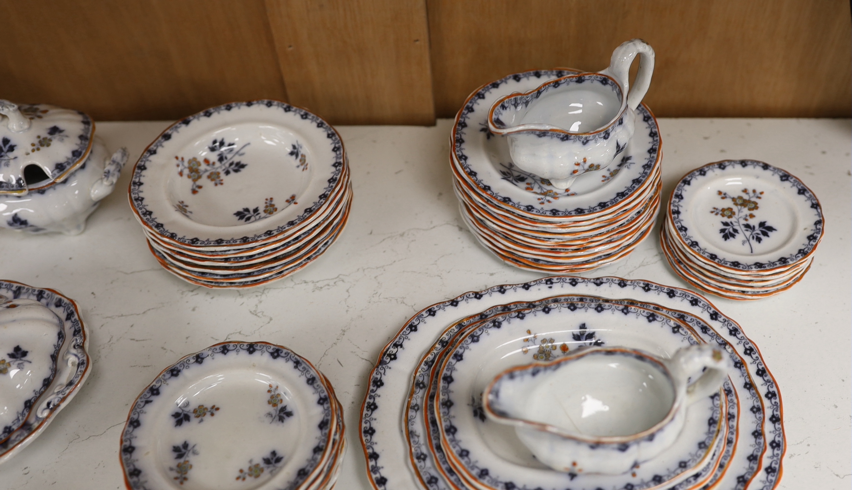 A Victorian Staffordshire child's dinner service